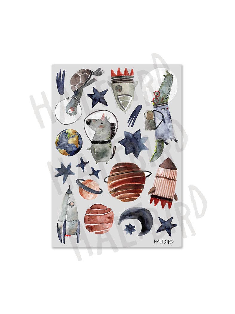 Reflektierende Aufkleber Weltraum 20 Stück