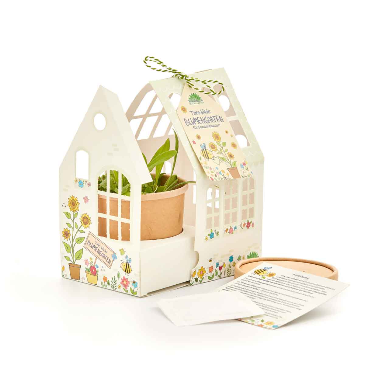 Timos Sonnenblumen Gewächshäuschen DIY Kinder Anzuchtset