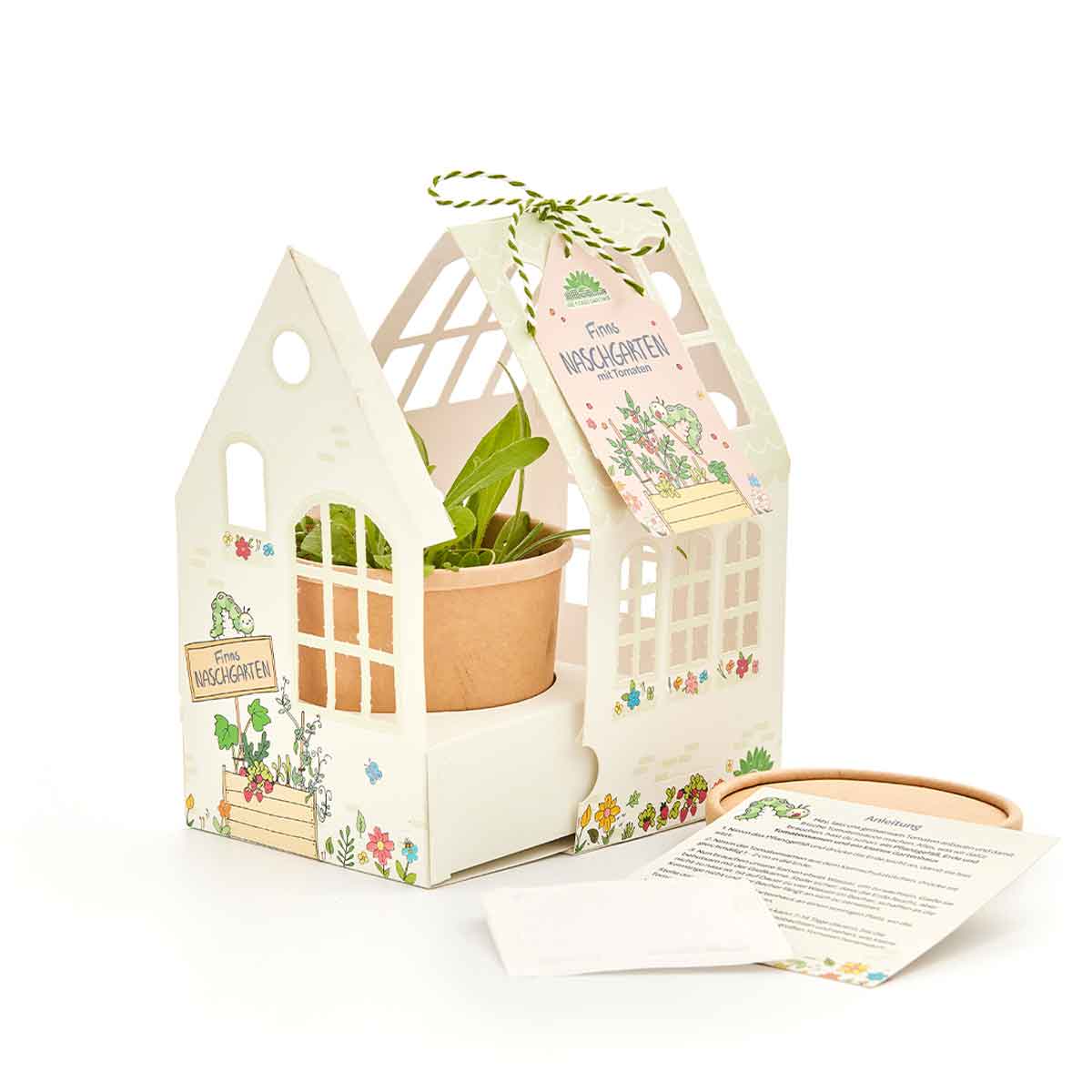 Finns Tomaten Gewächshäuschen DIY Kinder Anzuchtset
