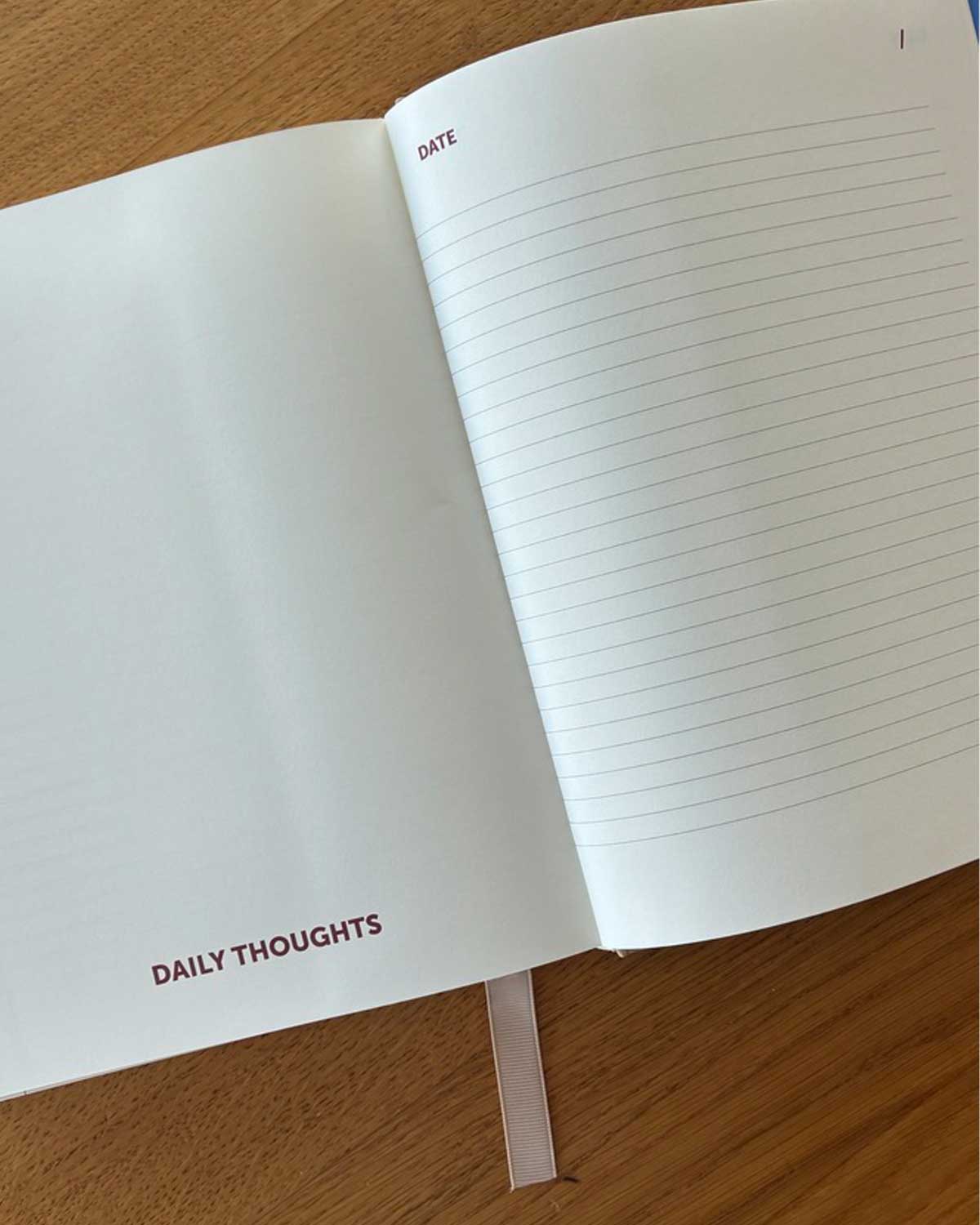 a journal jahresplaner 2027 beige leineneinband - seite für notizen oder journaling