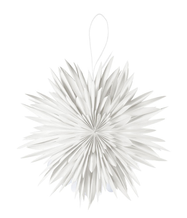 3D Schneeflocke Stars Papierstern Weihnachtsdeko Weiss 30 cm