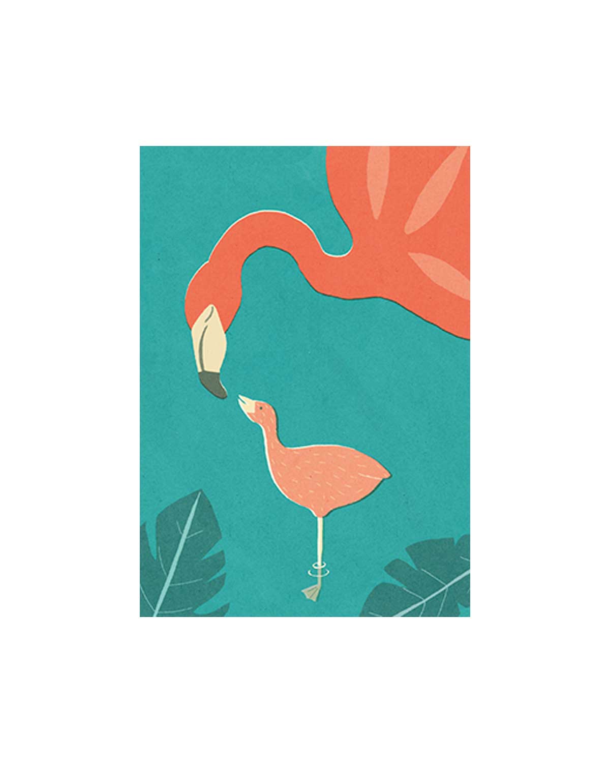 Flamingo Naomi Wikinson Grusskarte 12x17 cm