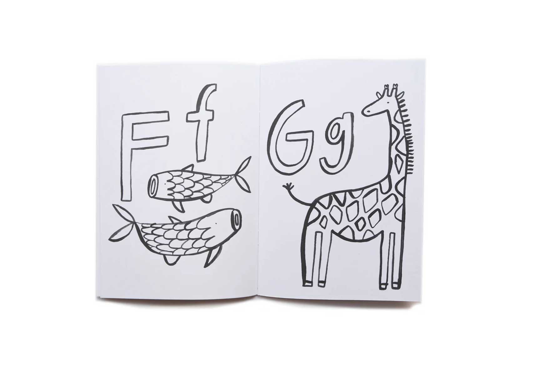 Wildes ABC Malbuch Einschulung 24 Seiten DIN A5