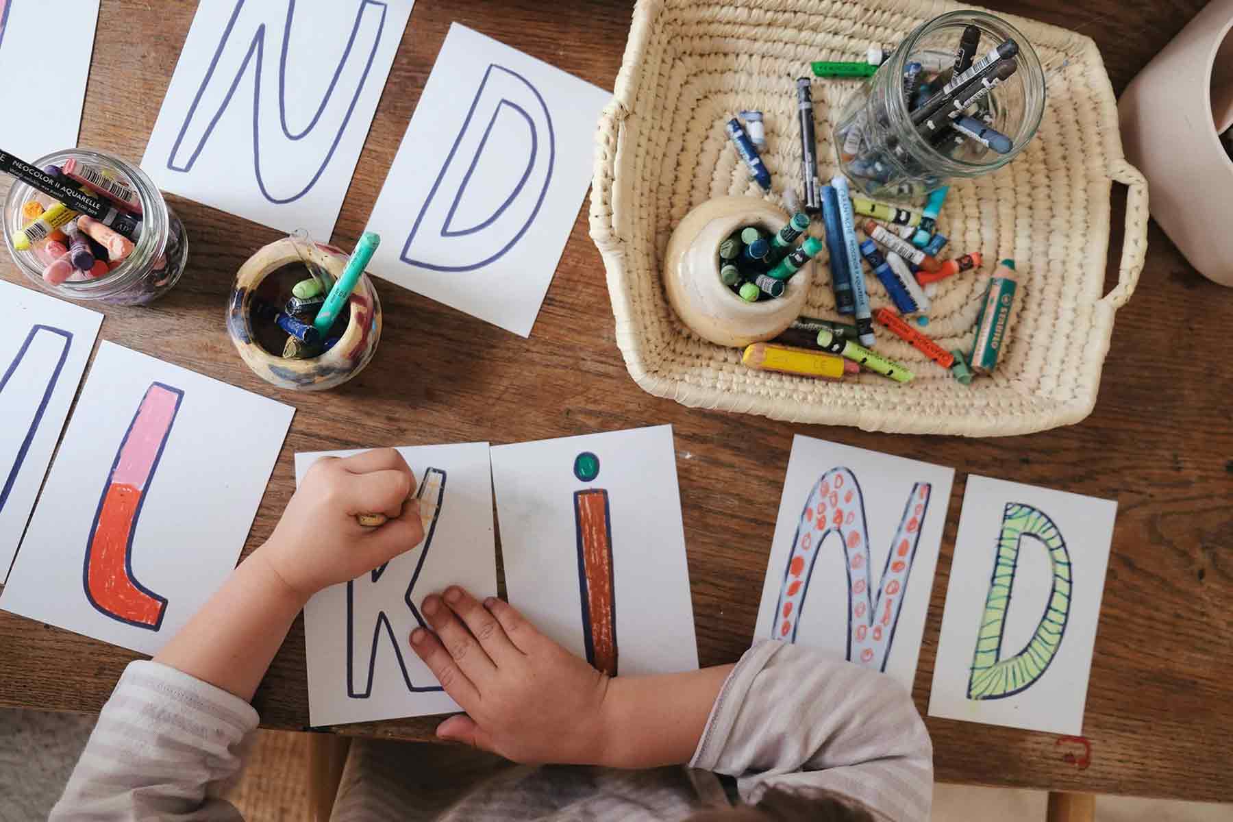 Schulkind Postkartenset zum Ausmalen Einschulung 9 Stück DIN A6