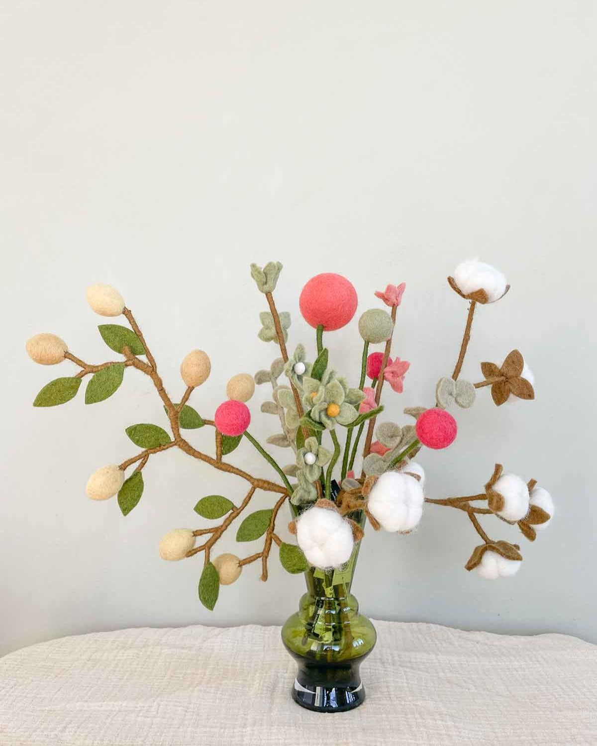 Blüten am Stiel Filzblume 45 cm