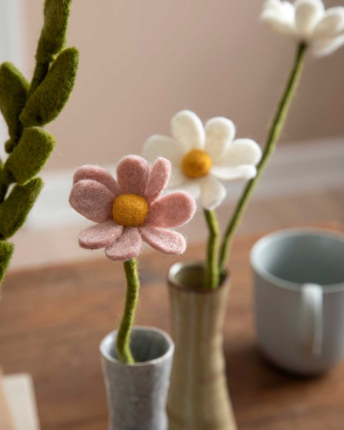 Margerite Filzblume Dekoblume 30 cm