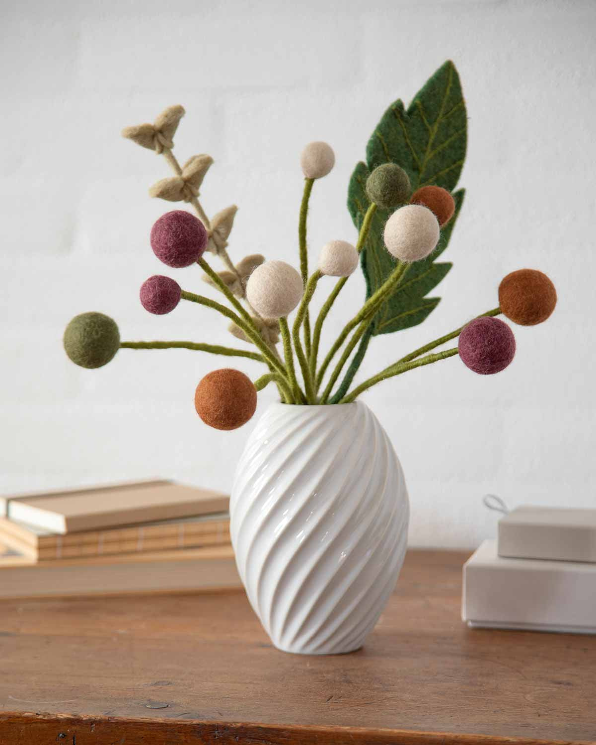 Blumenstrauß Usha Filzblumen 14 Stück 30 cm