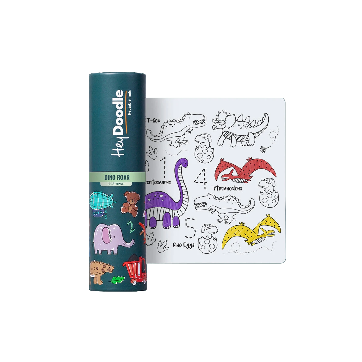 Malmatte MiniMat Silikon DIN A4 Dinosaurier