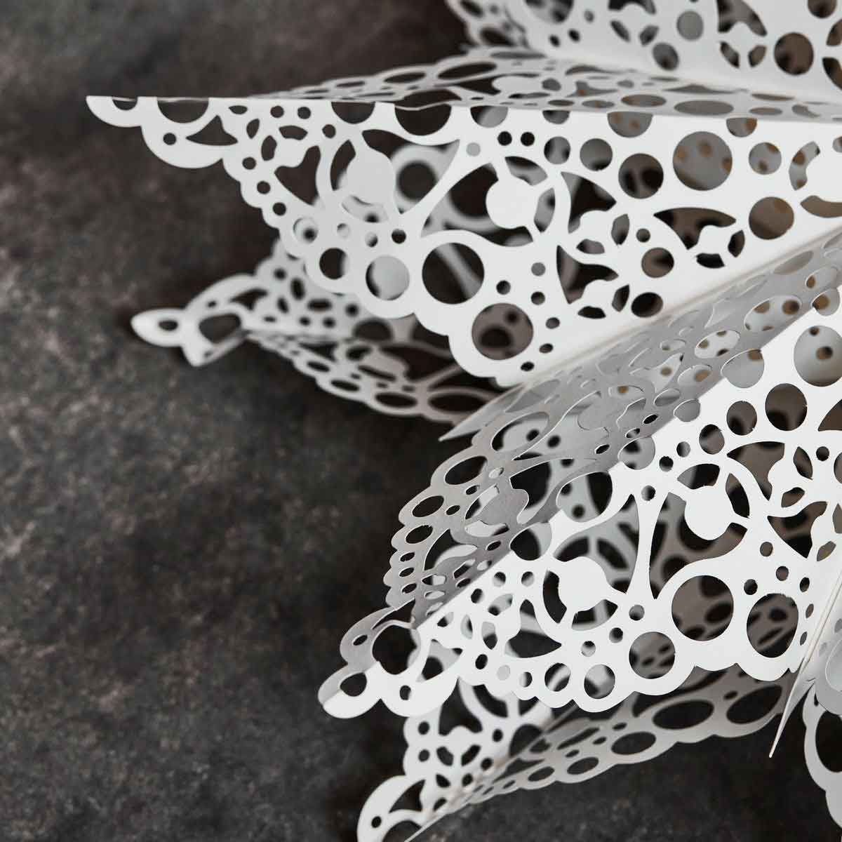 Weihnachtsstern Clip Papier Weihnachtsdeko Weiss