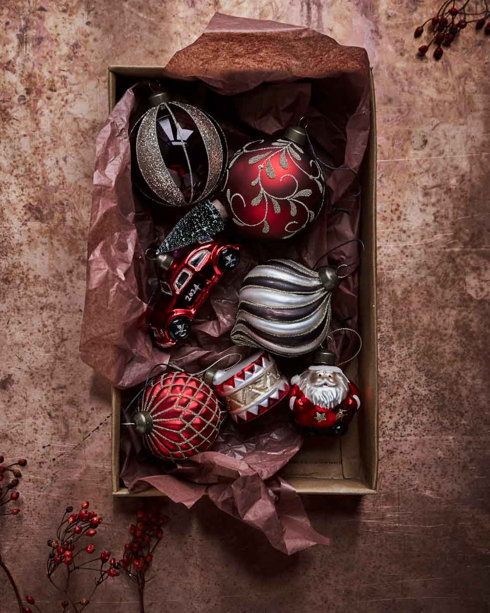 Trommel Baumschmuck Tambur Weihnachtsdeko Glas 5 cm