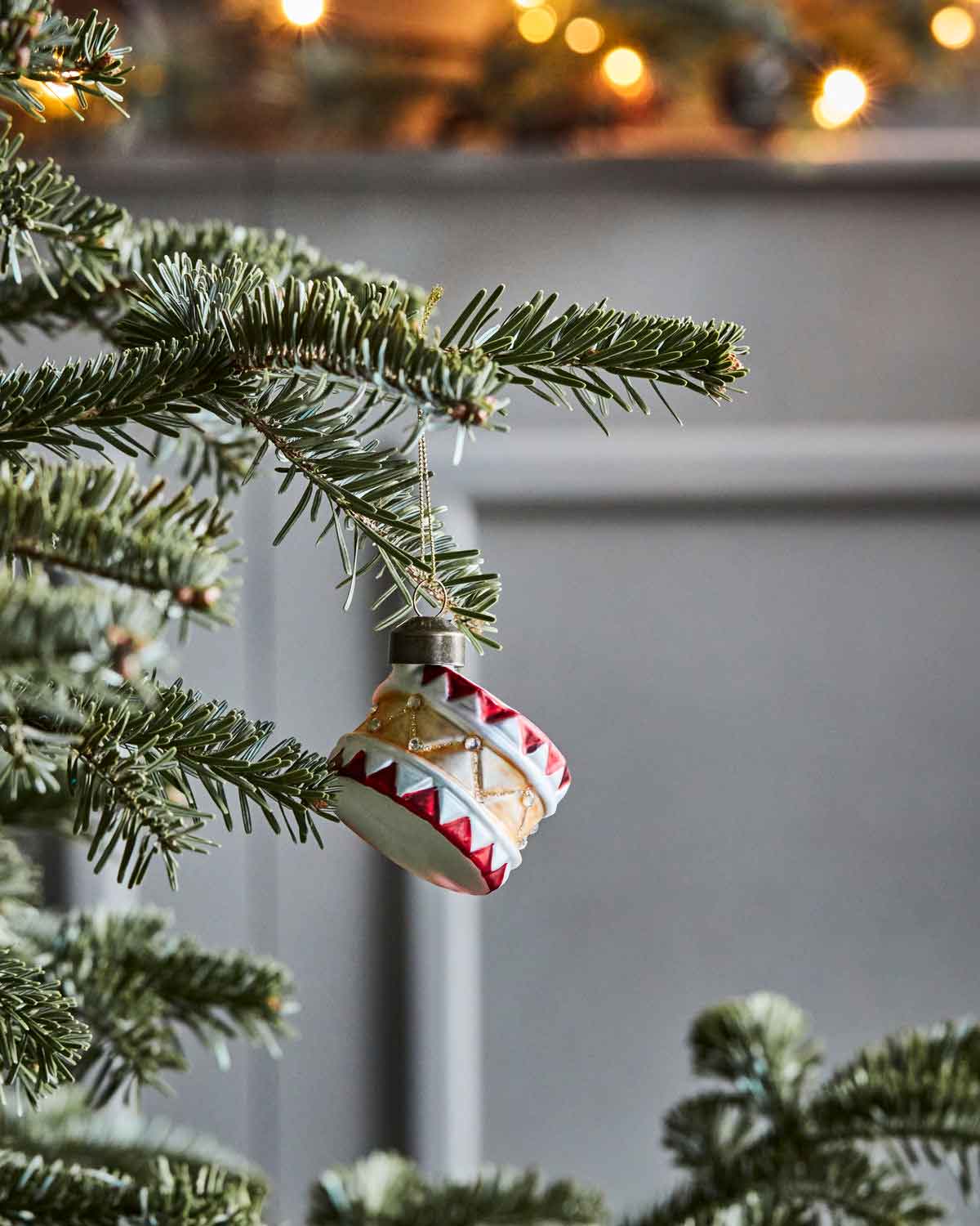 Trommel Baumschmuck Tambur Weihnachtsdeko Glas 5 cm