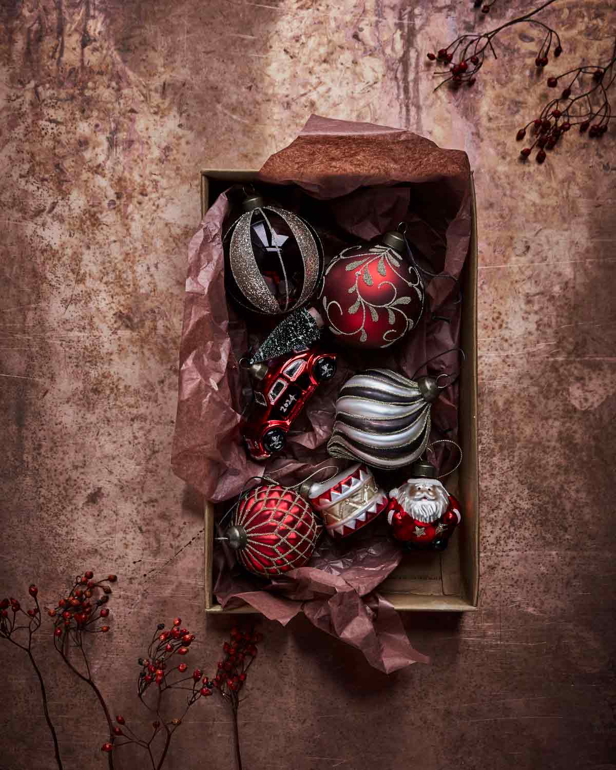 Weihnachtsmann Klaw Weihnachtsdeko Rot 7 cm