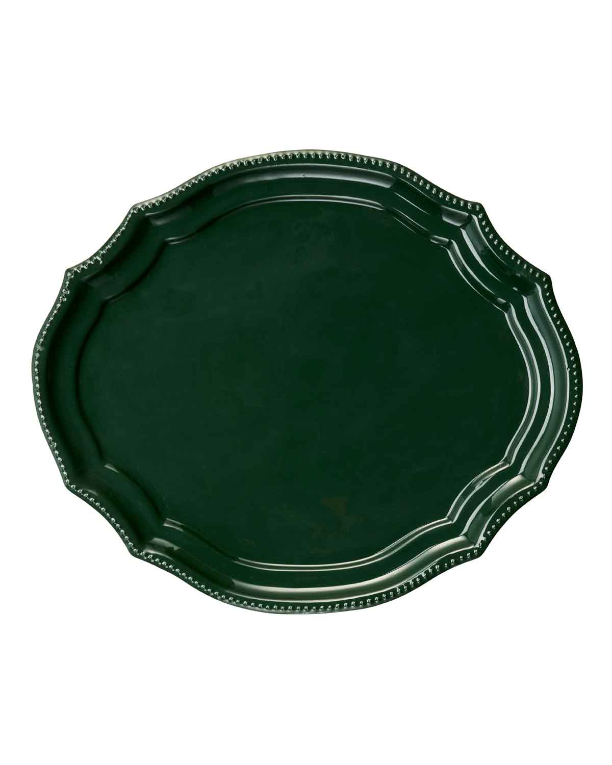 madam stoltz ovales tablett gruen 36 cm - produktbild