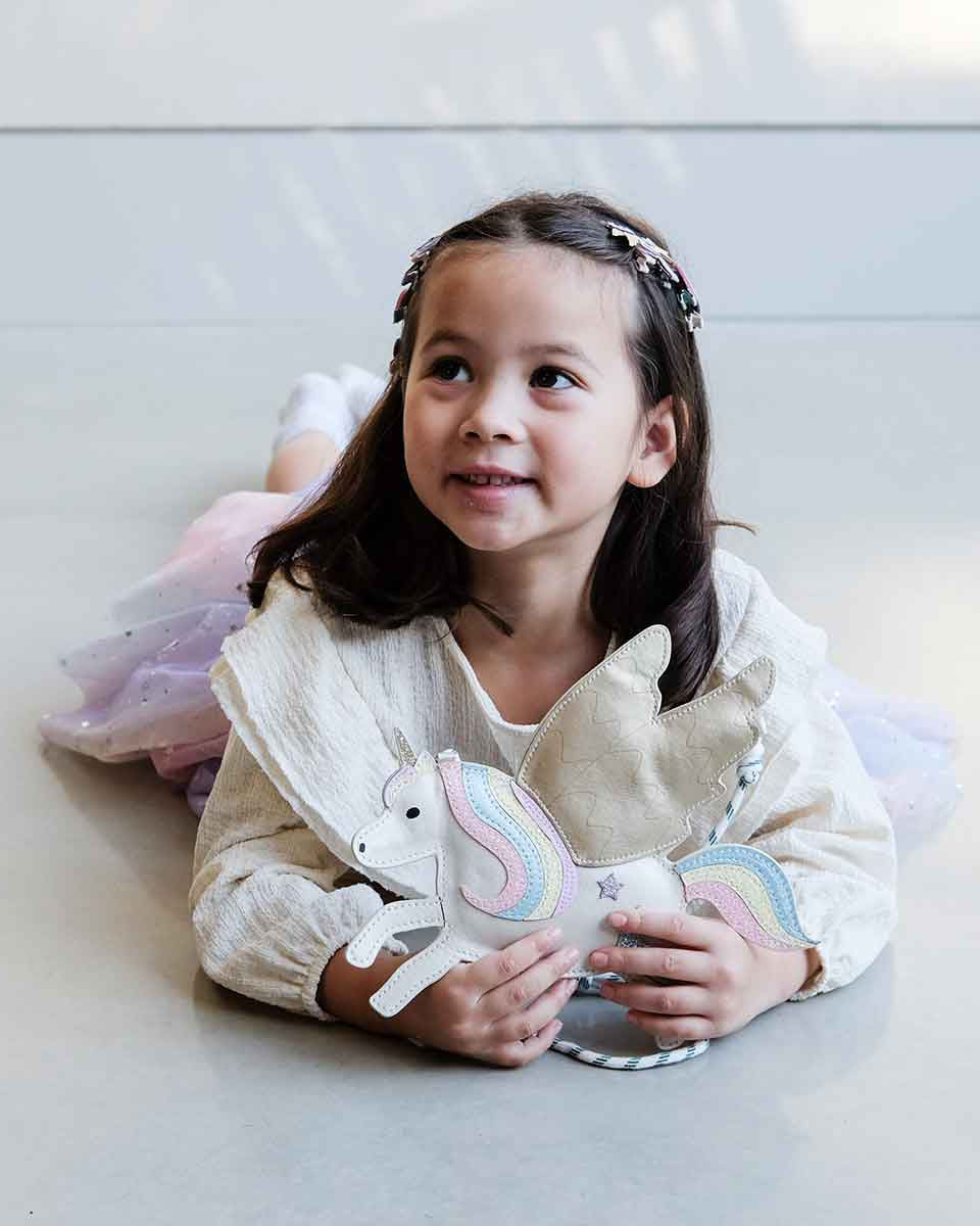 Einhorn Kinder Umhängetasche Glitzer 25x22 cm