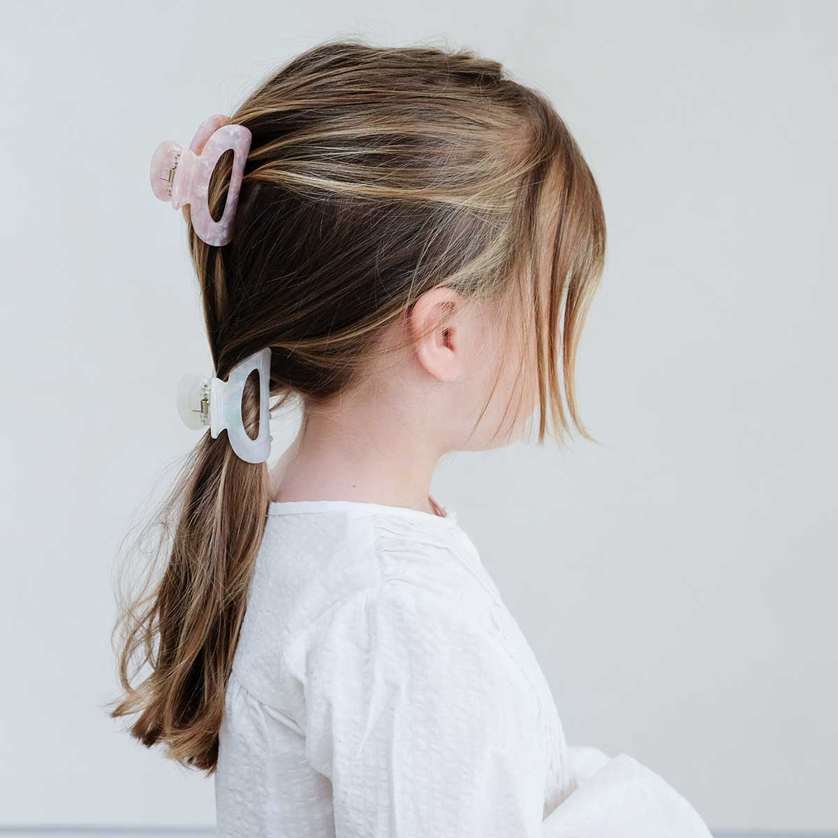 Acetat Haarspangen Pastell 2 Stück 6 cm