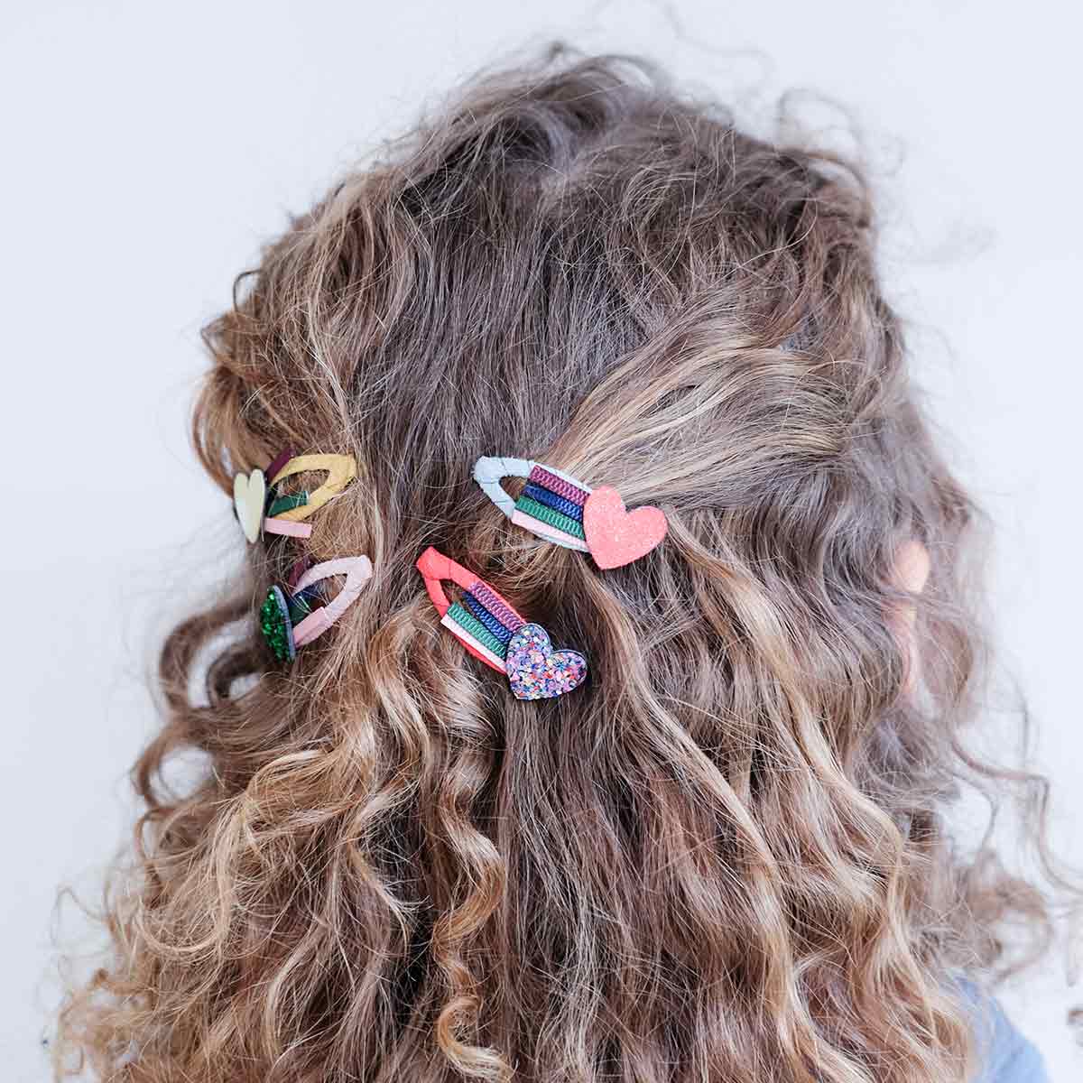 Herbst Herz Mini Haarklammern 5 Stück 4 cm
