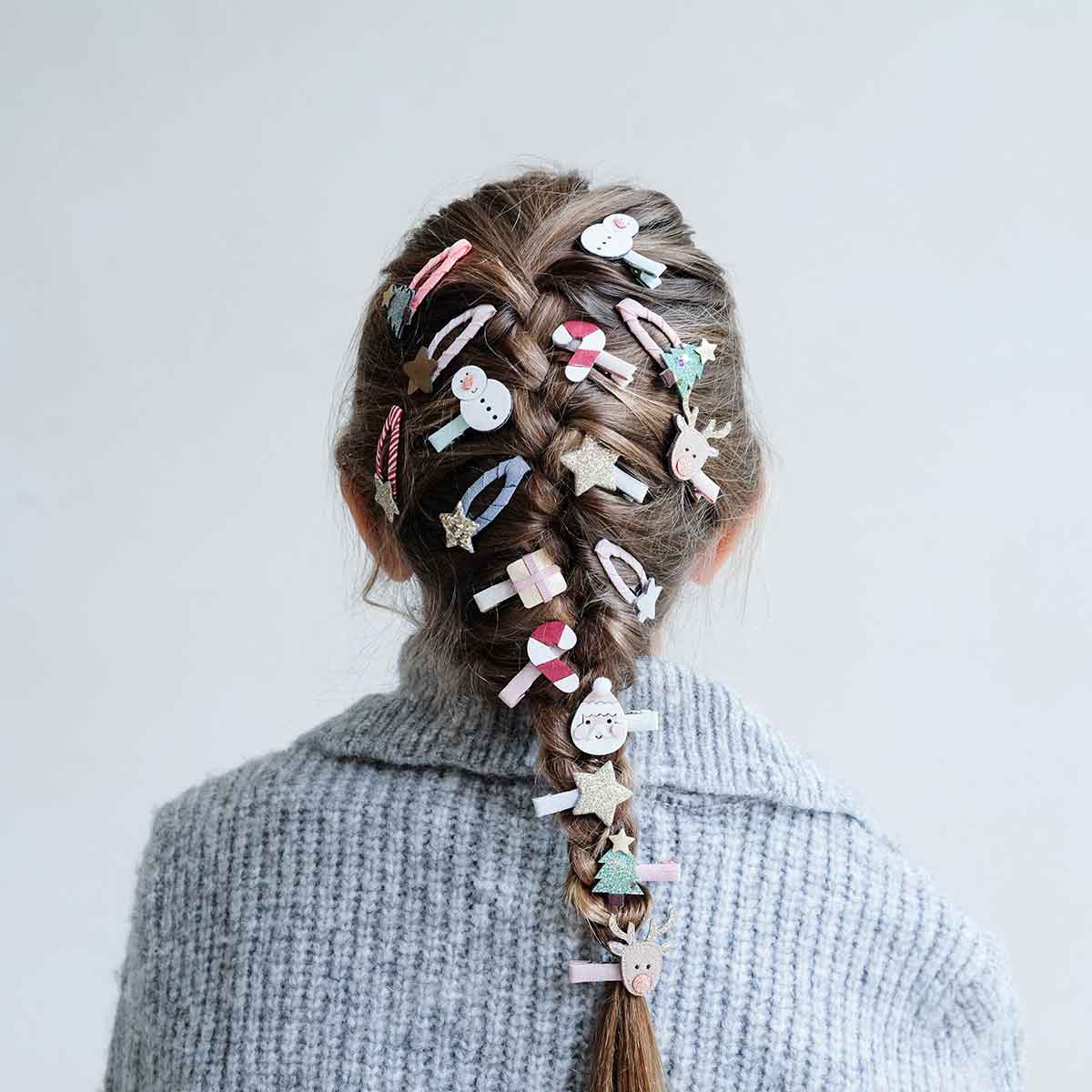 Mini Haarklammern Weihnachten 5 Stück