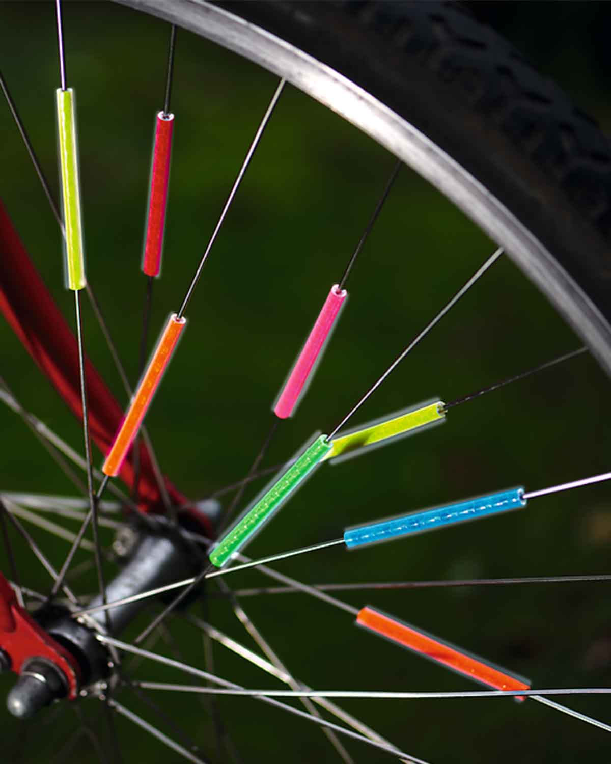 Bunte Speichenlichte 6 Farben 12 Stück