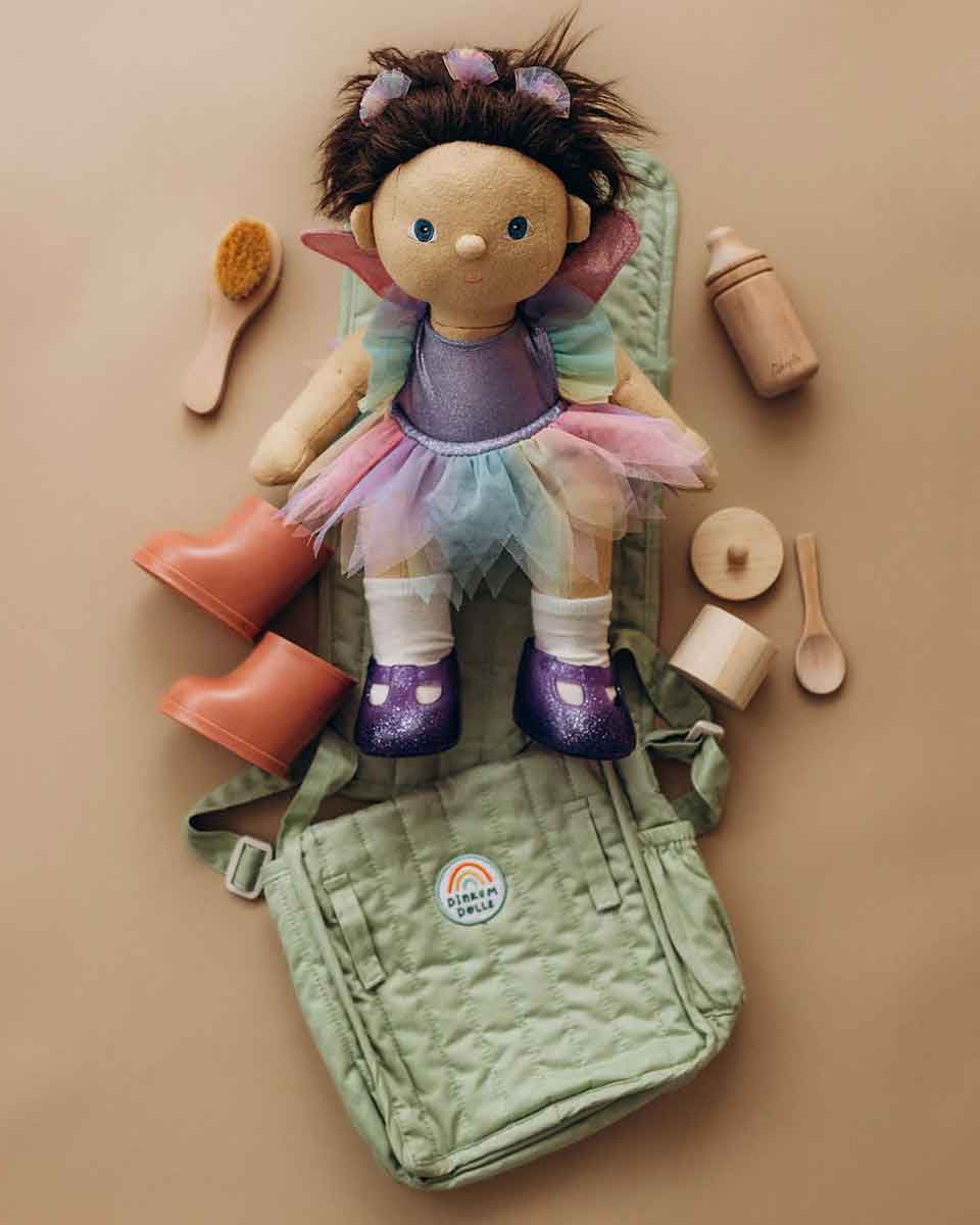 Puppen Wickeltasche mit Wickelunterlage Carrie 21x20 cm