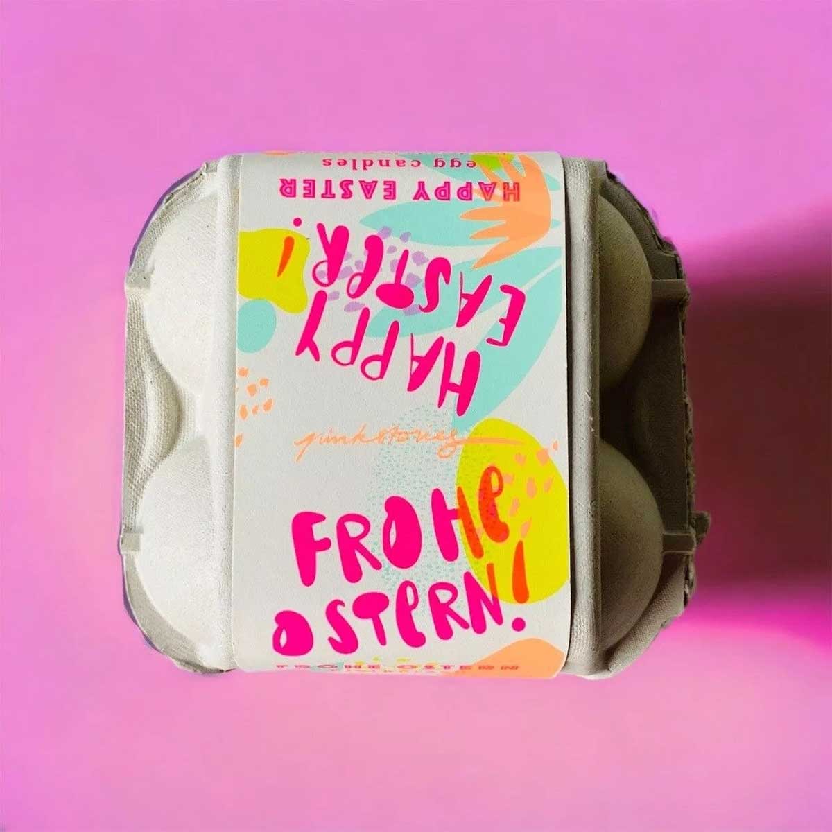 Eierkerze Dip Dye Foursome Osterdeko Neonlook 4er Set