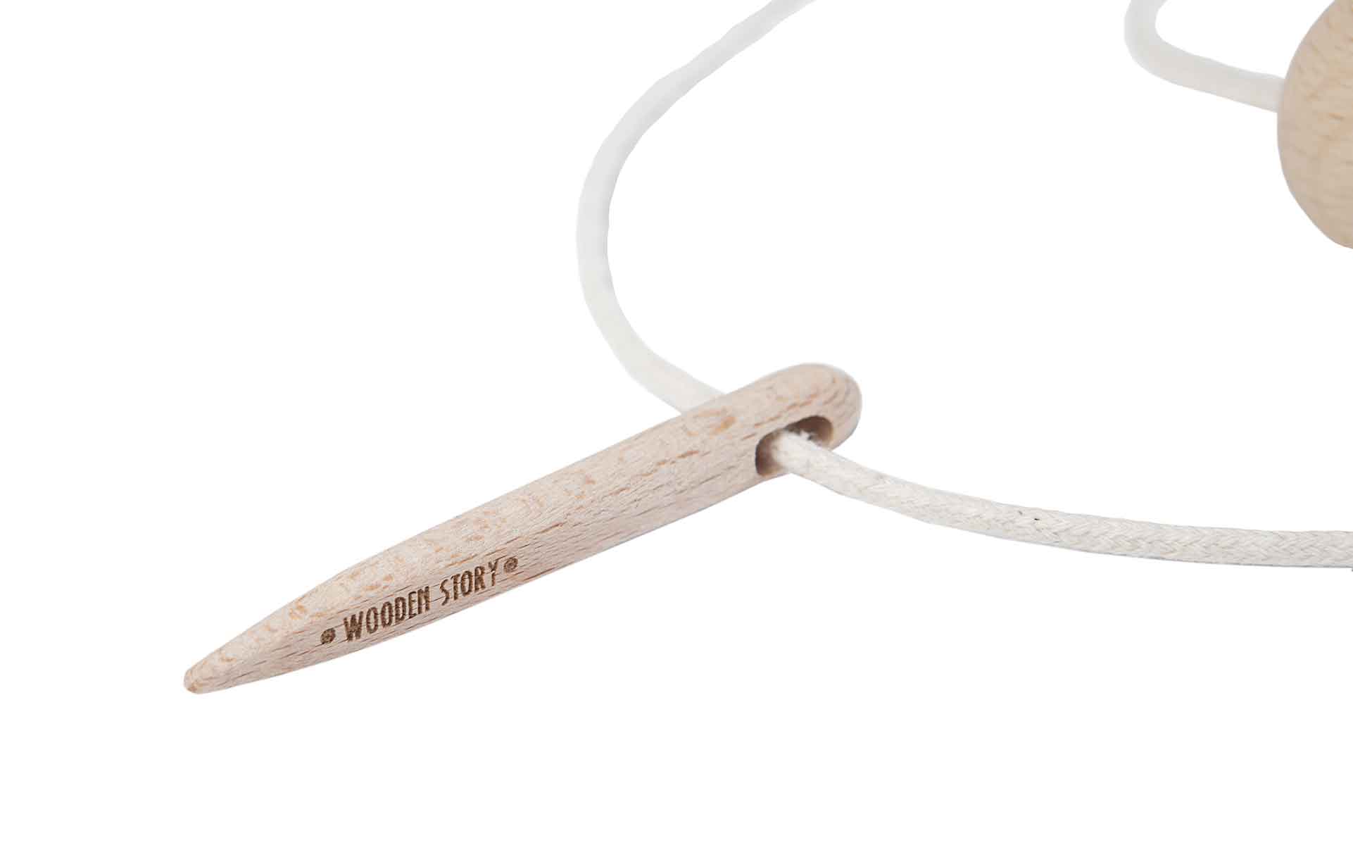 XL Holznadel Montessori Spielzeug 9 cm