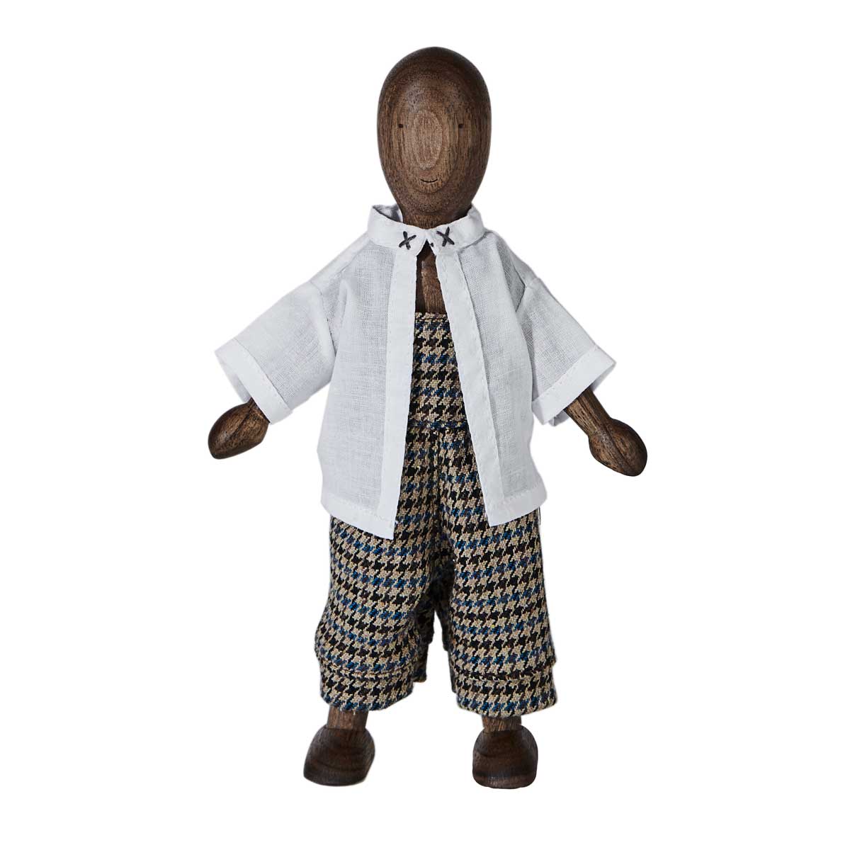 Holzpuppe Lala mit Hose Montessori Spielzeug 19 cm