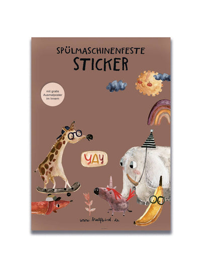 Spülmaschinenfeste Aufkleber Allerlei 18 Stück