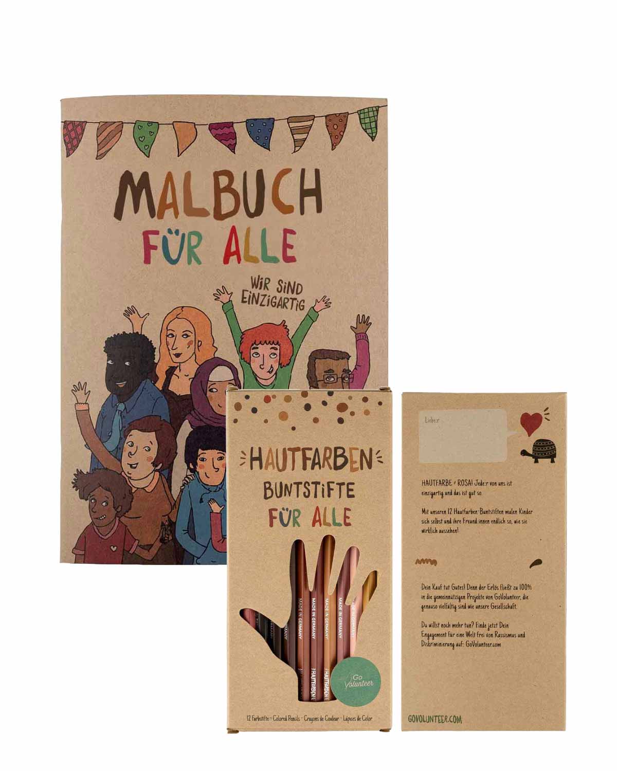 Vielfalt zum Ausmalen – Geschenkset von Hautfarben