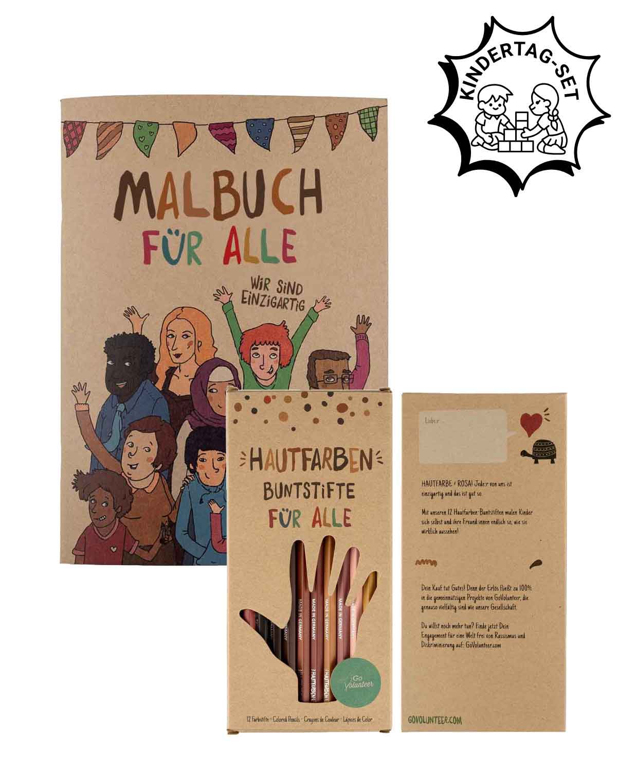 Vielfalt zum Ausmalen – Kindertag-Set von Hautfarben