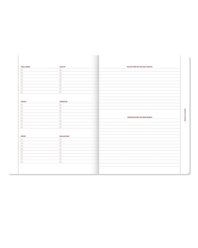 a journal jahresplaner 2027 beige leineneinband - ziele für monat