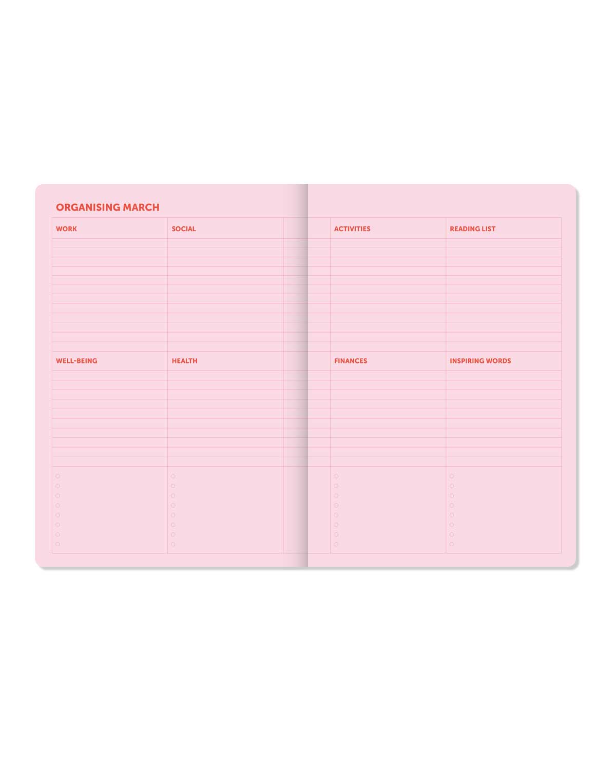 A-Journal x Marie Marie Tagebuch Spiral-Organizer 2027 Streifen