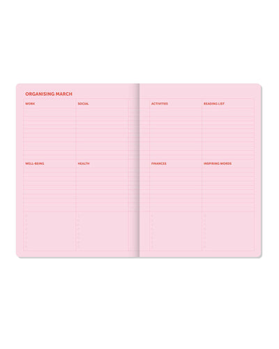 A-Journal x Marie Marie Tagebuch Spiral-Organizer 2027 Streifen