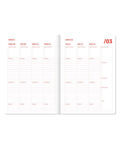A-Journal x Marie Marie Tagebuch Spiral-Organizer 2027 Streifen