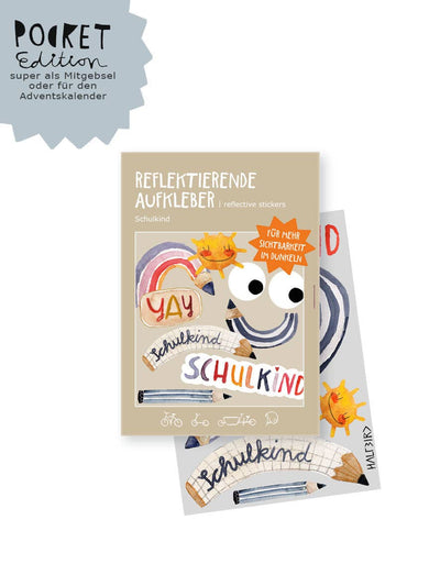 Reflektierende Aufkleber Schulkind Pocket Edition 9 Stück