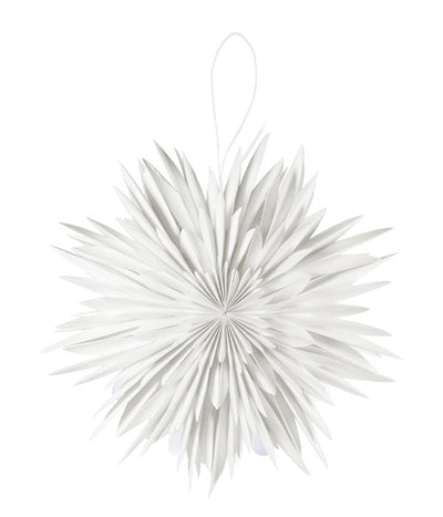 3D Schneeflocke Stars Papierstern Weihnachtsdeko Weiss 30 cm