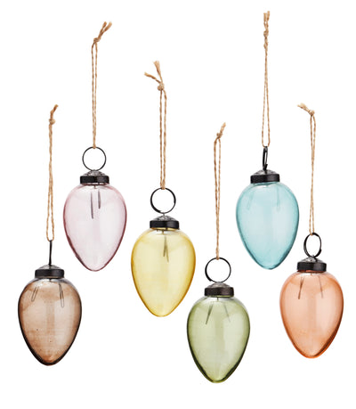 Glaseier Anhänger Osterdeko 6 Stück Bunt 5 cm