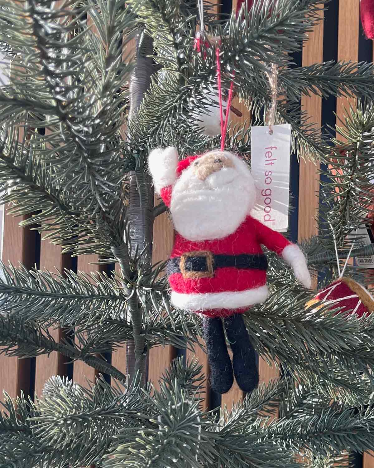 Weihnachtsmann Filz Baumschmuck Weihnachten 6x13 cm