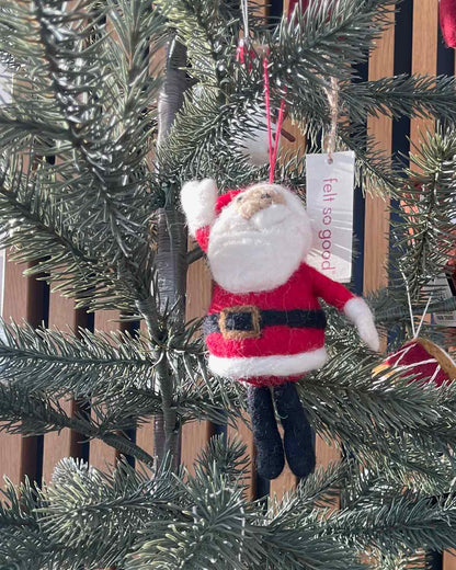Weihnachtsmann Filz Baumschmuck Weihnachten 6x13 cm