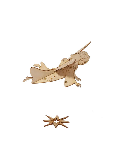 Weihnachten 3D Deko Holzkarte mit Baumschmuck