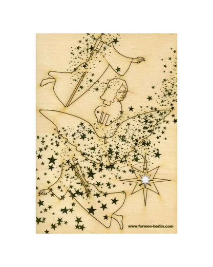 Weihnachten 3D Deko Holzkarte mit Baumschmuck