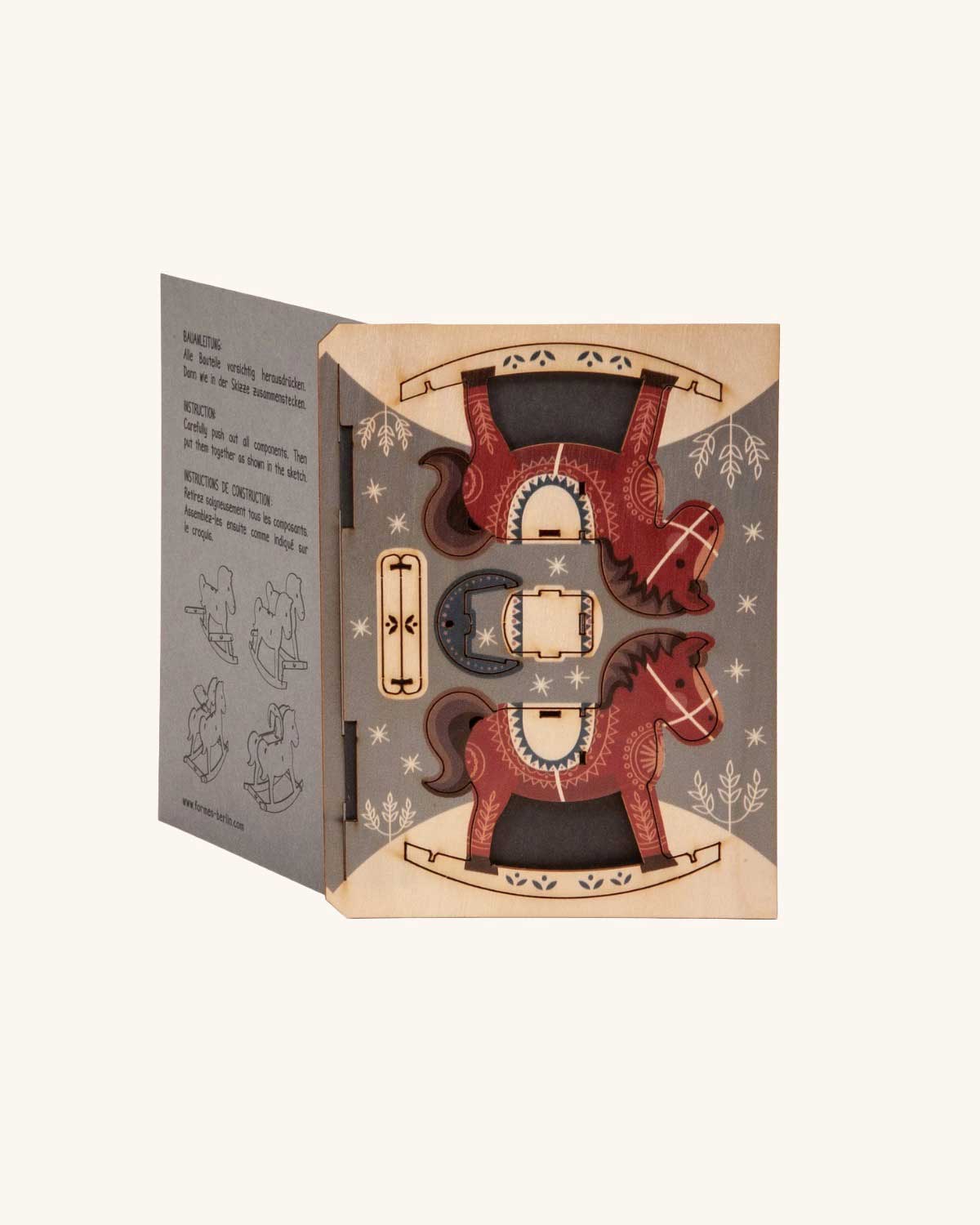 Weihnachten 3D Deko Holzkarte mit Baumschmuck