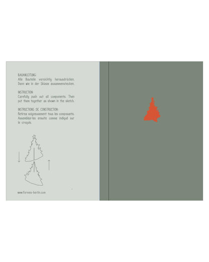 Weihnachten 3D Deko Holzkarte mit Baumschmuck