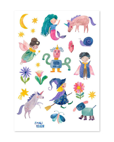 Kindertattoos Fantastische Wesen DIN A5