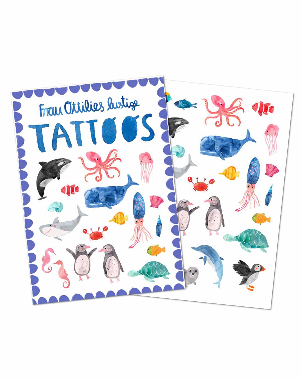 Kindertattoos Wildes Meer DIN A5