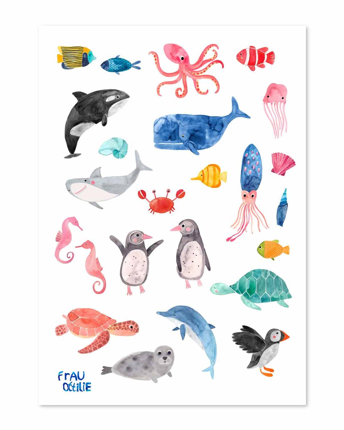 Kindertattoos Wildes Meer DIN A5