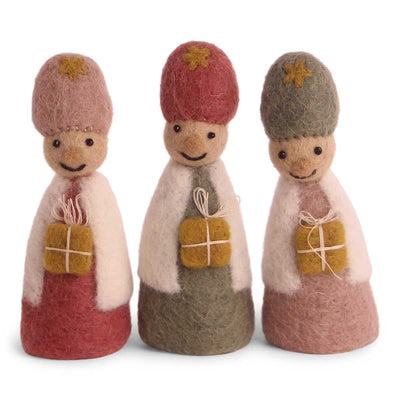 Krippenspiel Filzfiguren Weihnachtsdeko 3 Stück 13 cm
