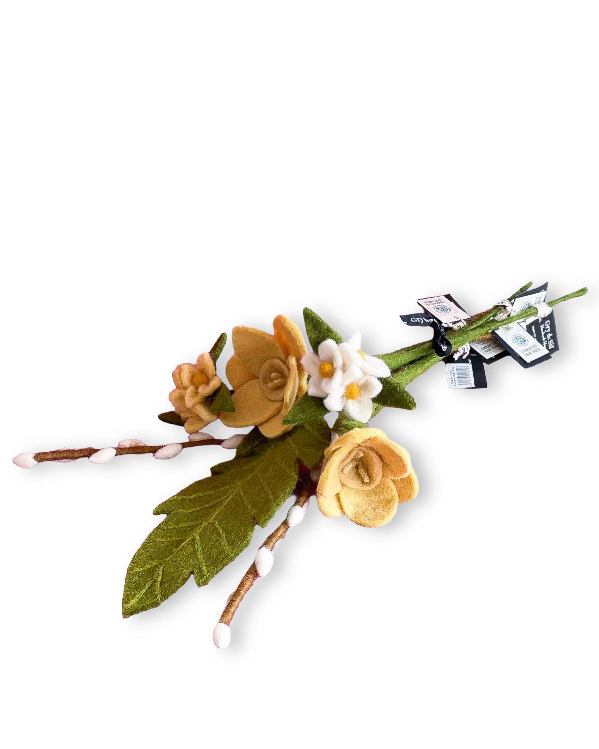 Filzblumenstrauss Narzissen Osterdeko 7 Stück