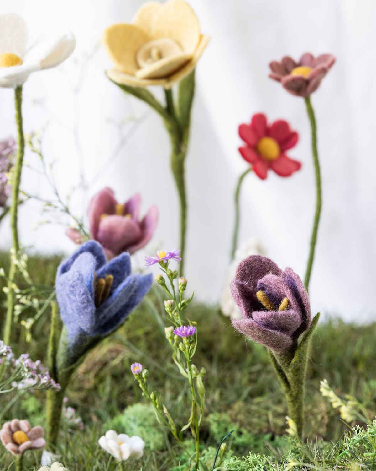 Mini-Krokus Filzblume