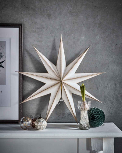 Weihnachtsstern 9 Point Gold 60 cm