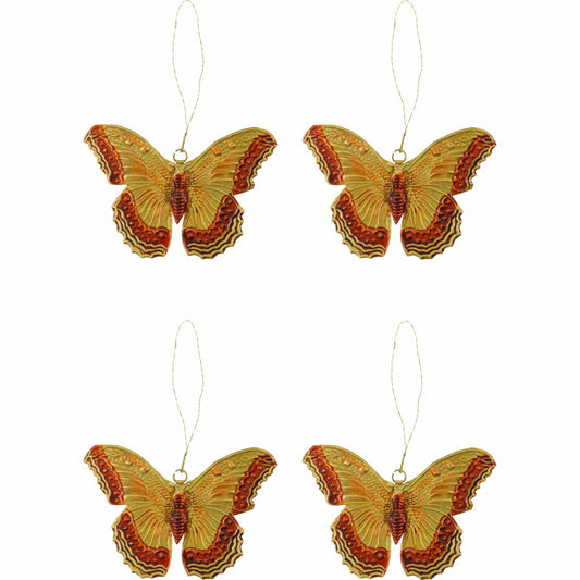 Schmetterling Anhänger Eisen Frühlingsdeko Gold 12,5 cm